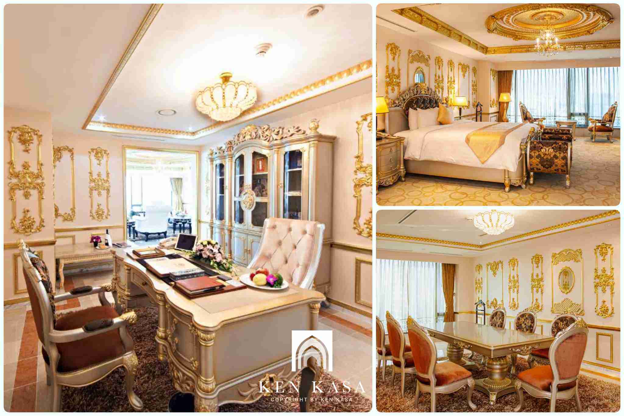 phòng ngủ khách sạn tân cổ điển Grand Plaza Hanoi hotel 